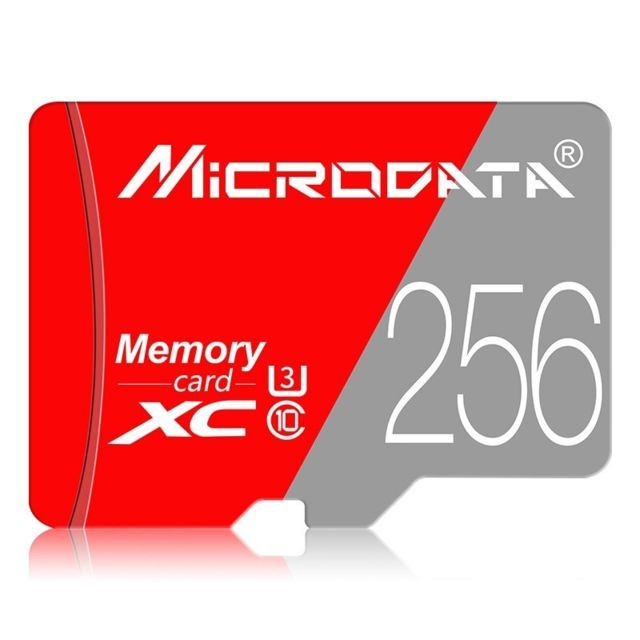 Wewoo - Carte Micro SD mémoire MICRODATA 256 Go Class10 rouge et gris TF SD - Carte Micro SD 256 go