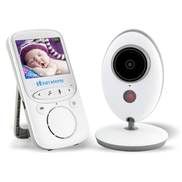 Wewoo - Babyphone vidéo Babycam blanc 2,4 pouces LCD 2.4GHz Surveillance sans fil caméra bébé moniteur, soutien à deux voies Talk Back, vision nocturne Wewoo  - Maison connectée Pack reprise