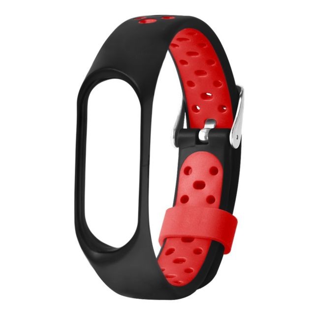 marque generique - Bracelet en silicone sangle bicolore noir/rouge pour votre Xiaomi Mi Smart Band 4 marque generique  - Marchand Magunivers