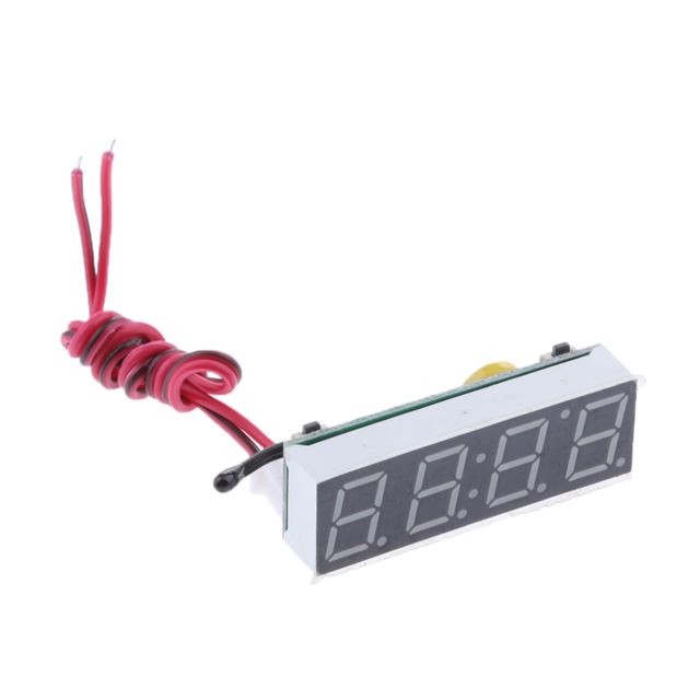 Météo connectée 3 en 1 voiture auto numérique led temps voltmètre thermomètre horloge module bleu