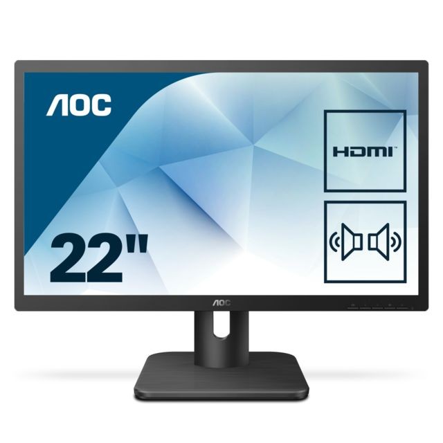 Aoc - AOC Essential-line 22E1D écran plat de PC 54,6 cm (21.5"") Full HD LED Mat Noir - Aoc
