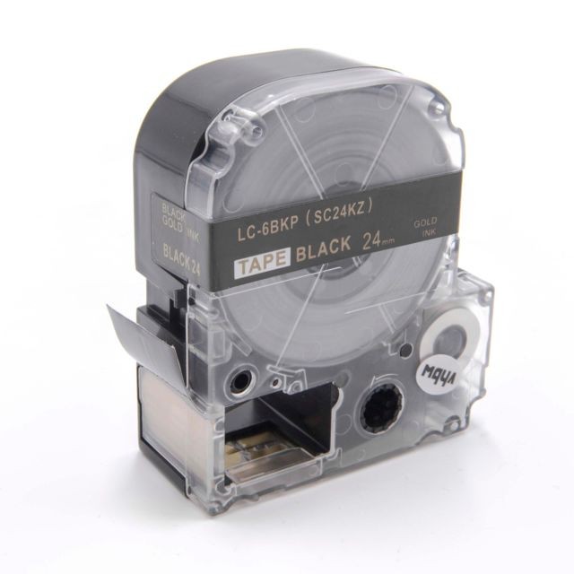 Vhbw - vhbw cassette à bande cartouche 24mm or sur noir pour imprimante d´étiquette Epson LabelWorks LW-1000P, LW-600P remplace LC-6BKP, SC24KZ. Vhbw  - Cartouche, Toner et Papier