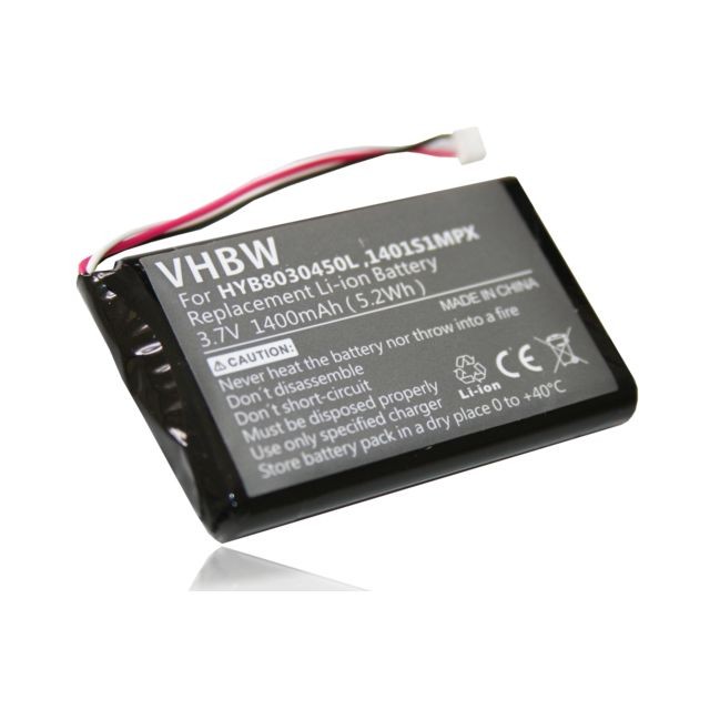 Vhbw - Batterie LI-ION 1400mAh pour modèles VDO Dayton, PN1000, PN2050, PN 1000 2050 remplaçant HYB8030450L1401S1MPX Vhbw  - Accessoires sport connecté