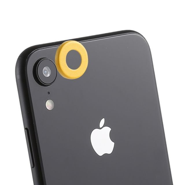 Wewoo - Couvercle de bague de protection d'objectif d'appareil photo arrière avec broche d'éjection pour iPhone XR jaune Wewoo  - Tous nos autres accessoires Wewoo