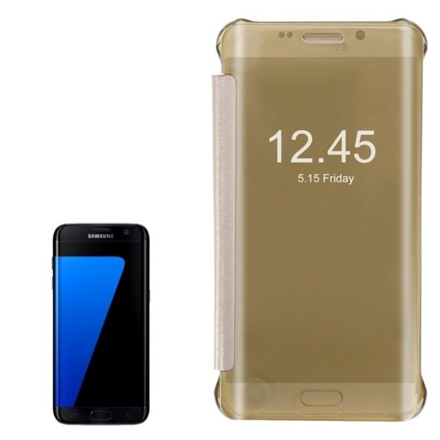Wewoo - Housse Étui or pour Samsung Galaxy S7 Edge / G935 Flip horizontal PU + PC de protection avec fonction Sleep / Wake-up Wewoo  - Samsung galaxy s7 edge or