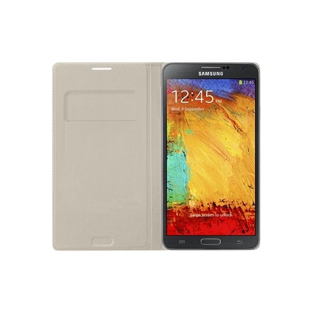 Sacoche, Housse et Sac à dos pour ordinateur portable Samsung Etui Folio Samsung Galaxy Note 3, Beige