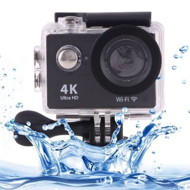 Wewoo - Caméra sport noir 4K Ultra HD 1080P 12MP 2 pouces LCD Écran WiFi Sports Caméra, 170 Degrés Angle Grand Angle, 30 m Étanche - Caméras Sportives