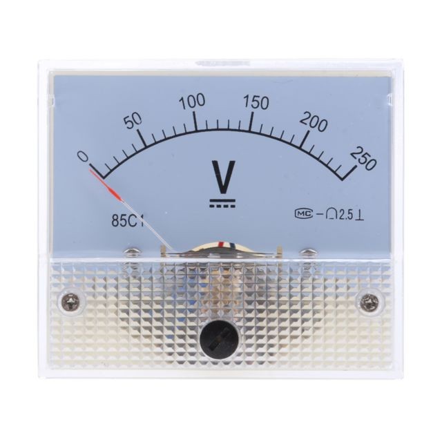 marque generique - 85c1 dc rectangle ampèremètre ampèremètre testeur analogique panneau voltmètre 0-250 v marque generique  - Voltmetre