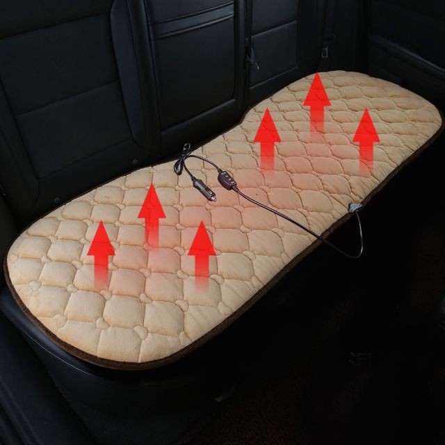 Wewoo - Housse de coussin chauffant pour siège de voiture arrière 12V chauffée en hiver beige Wewoo  - Equipement de transport pour chien