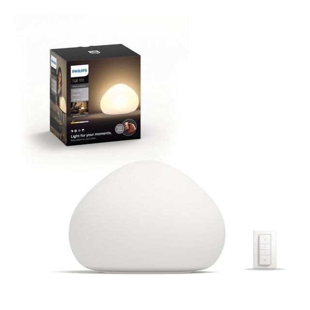 Philips Hue - White Ambiance WELLNER 9.5W - Blanc (télécommande incluse) - Bluetooth - Lampe connectée Oui