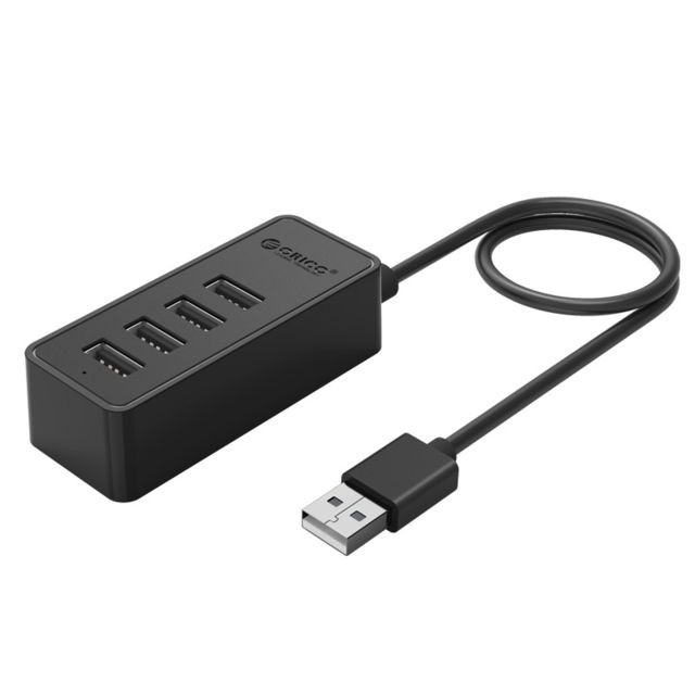 Hub Wewoo Hub USB 2.0 noir USB 2.0 Bureau avec 100 cm Micro Câble USB Alimentation