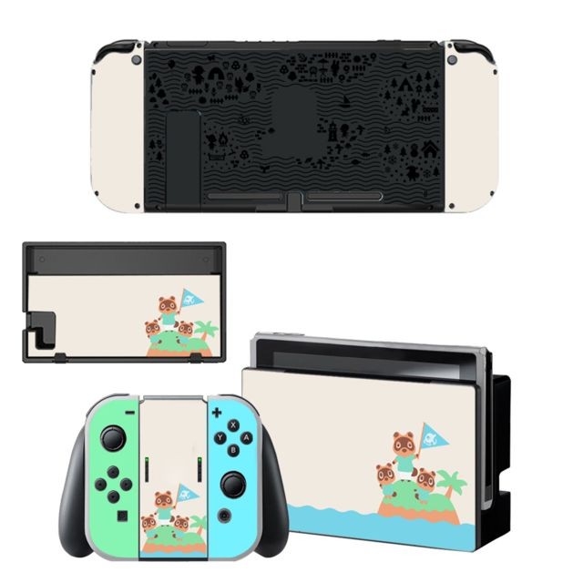 marque generique - Écran en vinyle Peau Animal Crossing NOUVEAUX Horizons Autocollants pour Nintendo Switch NS Console Contrôleur Support de Stand Accessoires - Accessoire Switch