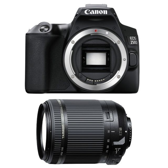 Canon - PACK CANON EOS 250D + TAMRON 18-200 VC Canon  - Reflex Grand Public