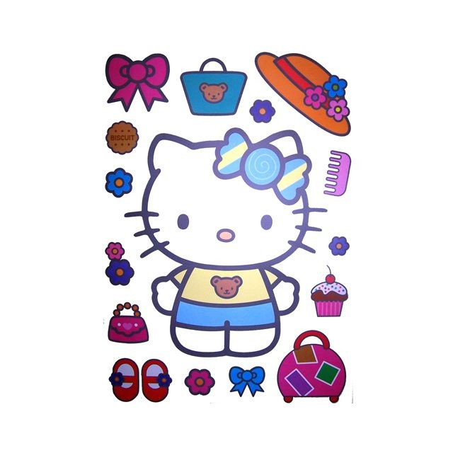 Hello Kitty - Sticker Deco Géant Hello Kitty Biscuit - Hello Kitty