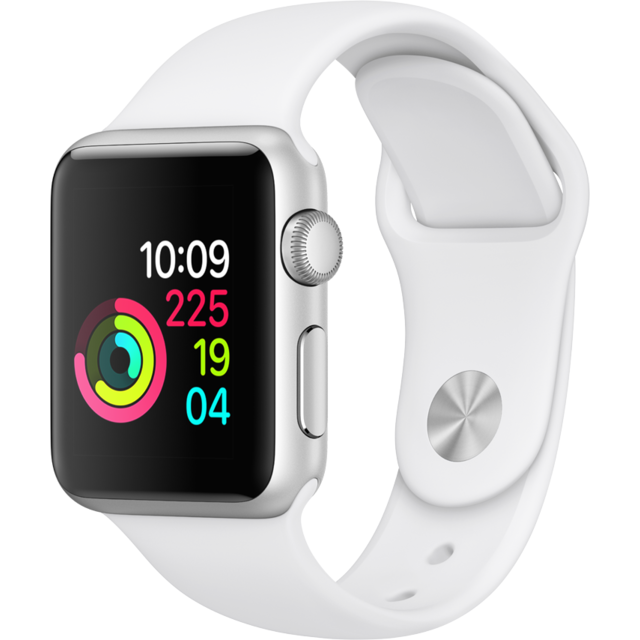 Apple - Watch 1 38 - Alu argent/ Bracelet Sport blanc - Occasions Apple Watch