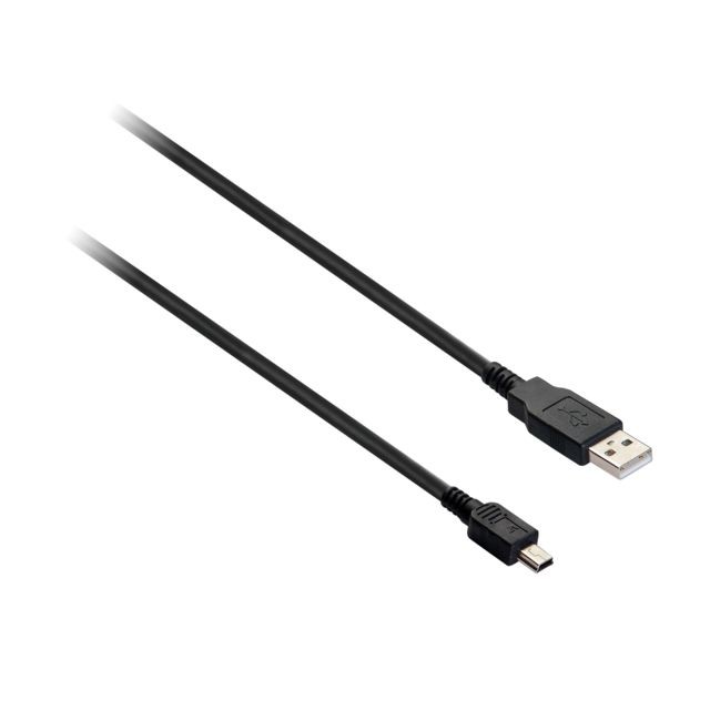 Câble antenne V7 V7 Câble Mini-USB noir USB 2.0 A vers Mini-B (m/m) 1,8 m