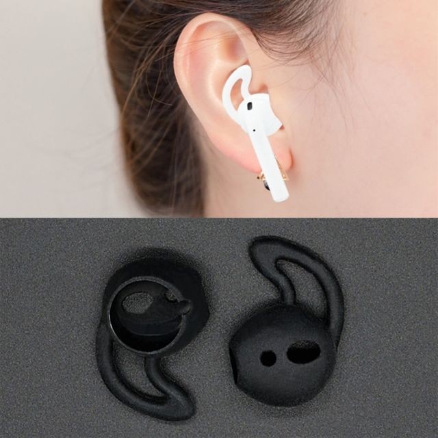 Wewoo - Anti poussière Oreillettes en silicone sans fil Bluetooth pour oreillette pour Apple AirPods (noir) - Ecouteurs intra-auriculaires Wewoo