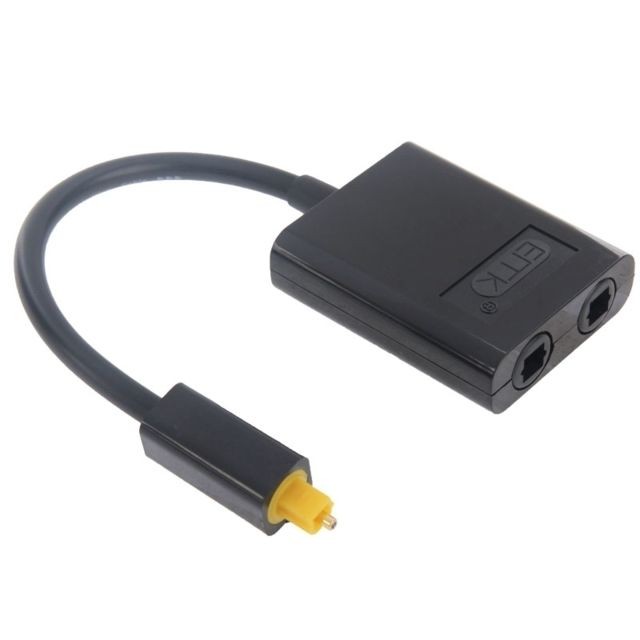 Wewoo - Câble noir pour lecteur DVD Splitter audio fibre optique numérique 1 à 2 adaptateur de - Câble Optique