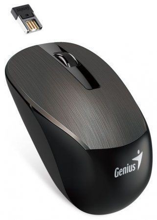 Genius - SOURIS GENIUS NX-7015 CHOCOLAT METAL  EFFET BROSSE 1600DPI SANS FIL2.4 GHZ OPT USB PC/MAC - Souris 1600 dpi