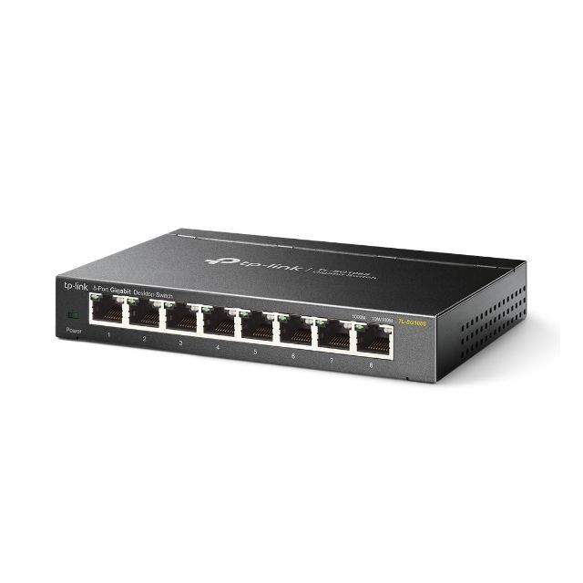 TP-LINK - TP-LINK TL-SG108S commutateur réseau Non-géré L2 Gigabit Ethernet (10/100/1000) Noir - TP-LINK