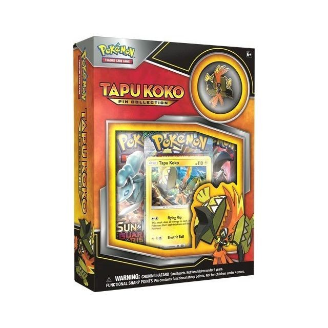 Asmodee - Coffret pin collection Pok�mon Tapu koko version anglaise - Carte à collectionner