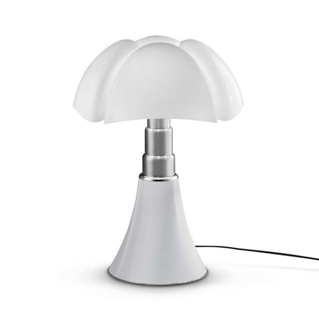 Lampes à poser Martinelli Luce PIPISTRELLO MEDIUM-Lampe Dimmer LED pied télescopique H50-62cm Blanc Martinelli Luce - designé par Gae Aulenti