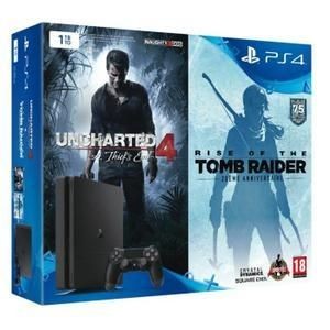 Sony - PACK PS4 Slim 1 To D + Uncharted 4 + Tomb Raider Sony  - Occasions PS4