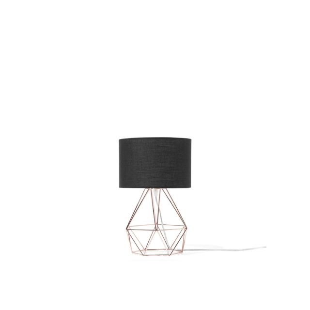 Beliani - Lampe à poser noire et cuivrée MARONI Beliani  - Lampes de bureau