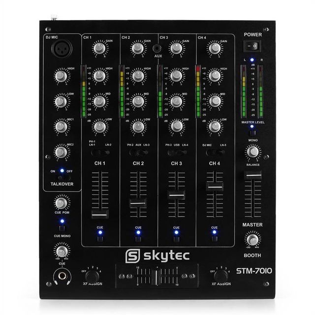 Skytec Skytec STM-7010 Table de mixage DJ 4 canaux USB MP3 EQ Skytec