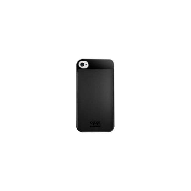 Coque, étui smartphone Colorblock Coque rigide Colorblock noire pour iPhone 4/4S avec emplacement pour carte