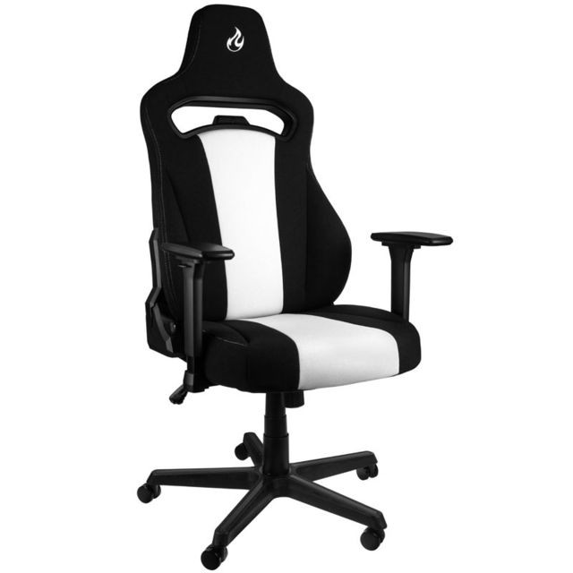 Nitro Concepts - E250 Gaming Chair - Noir/Blanc - Chaise gamer Tissu