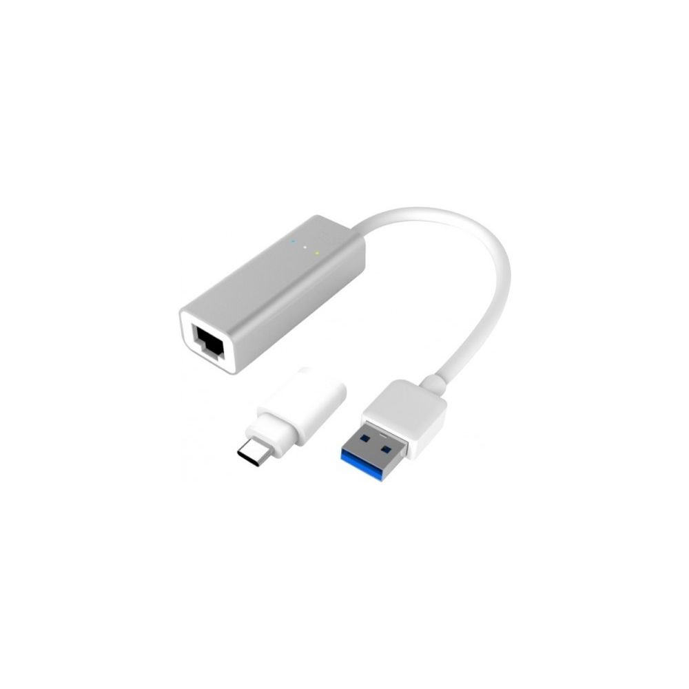 Abi Diffusion Adaptateur USB 3.1 métal Gigabit + convertisseur USB type-C