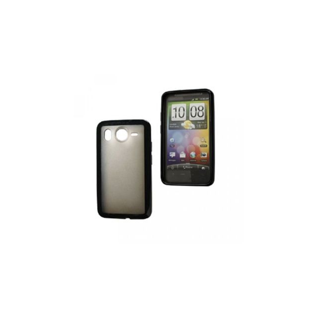 Coque, étui smartphone Muvit Coque bimatiere noire pour HTC Desire HD Muvit plus film de protection