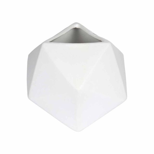 Paris Prix - Vase Déco en Céramique ""Geometrik"" 19cm Blanc Paris Prix  - Vase ceramique