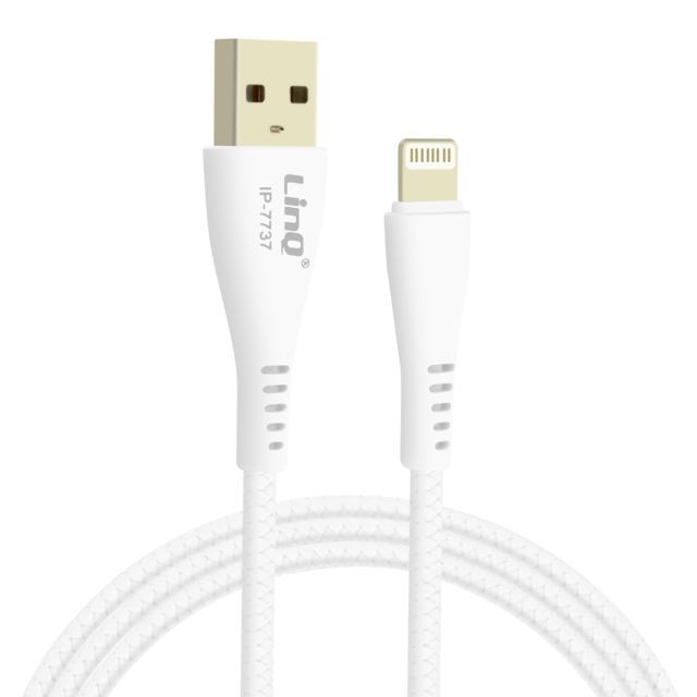 Linq - Câble USB vers Lightning Charge et Synchro Recharge Sécurisée 1m LinQ Blanc Linq   - Câble Lightning Linq
