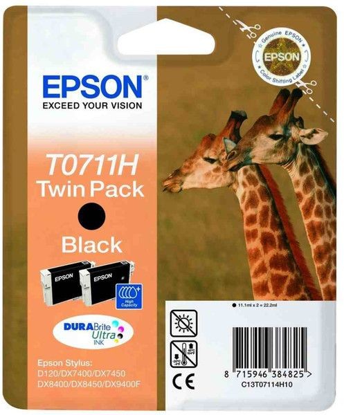 Epson - EPSON - (Blister) DOUBLE PACK NOIRE T0711H - Epson