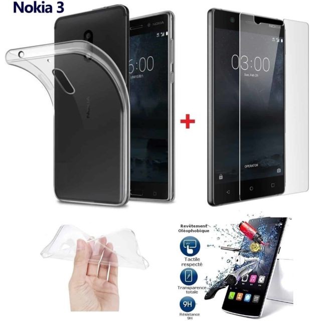 Ipomcase - Coque avec protection écran verre trempé pour NOKIA 3 (2017) Ipomcase  - Accessoire Smartphone Ipomcase