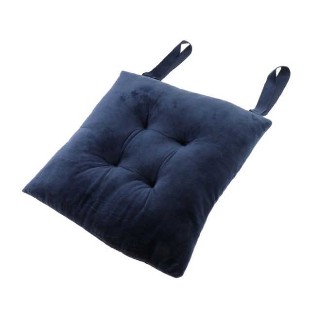 marque generique - La chaise de coton couvre le coussin de chaise de couleur solide pour le bureau, bleu tibétain à la maison - Literie de relaxation Bleu + bleu foncé