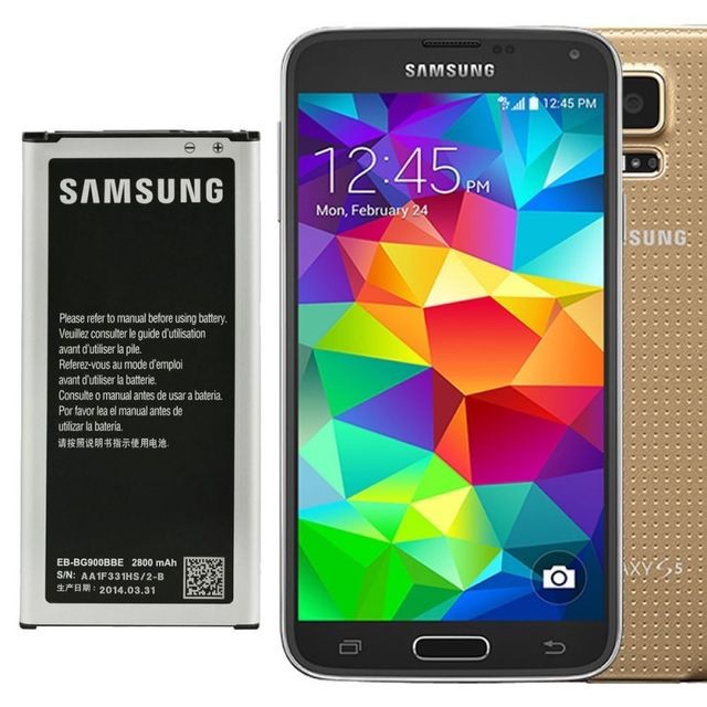 Batterie téléphone Samsung Batterie d'origine EB-BG900BBE Pour Samsung Galaxy S5 G900F