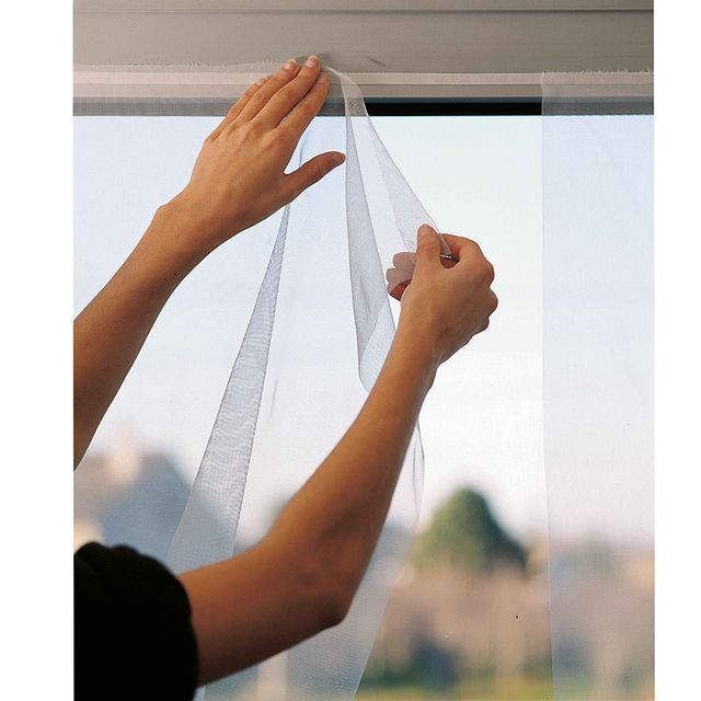 Moustiquaire Fenêtre Provence Outillage Moustiquaire souple 1 panneau blanc 150 x 300 cm, sans bande adhésive