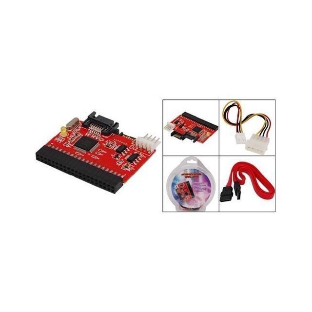 Cabling CABLING  Adaptateur Convertisseur IDE vers SATA 2.5  ou 3.5   1x IDE Mâle 1x SATA Data & Power Combo Receptacle 1x SP4 Mâle