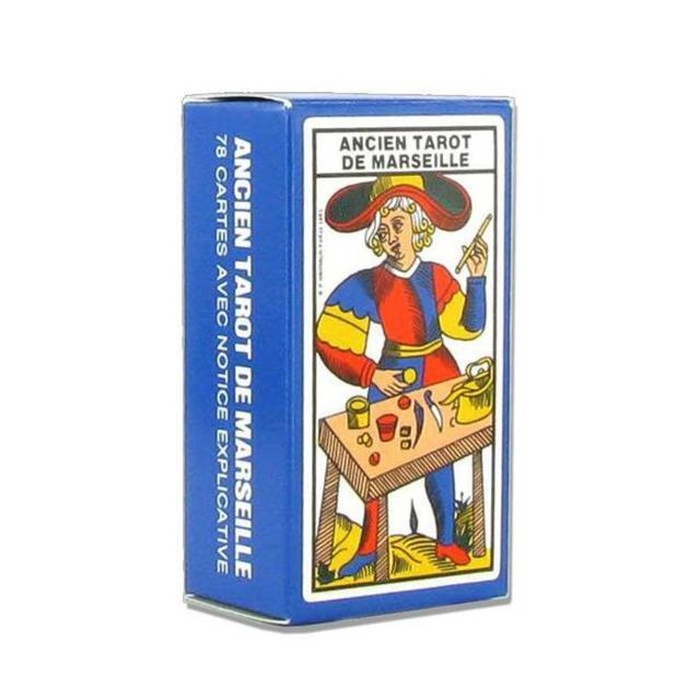 France Cartes - Mini Ancien tarot de Marseille - jeu de 78 cartes cartonnées plastifiées - 4 index standards - format de voyage - France Cartes