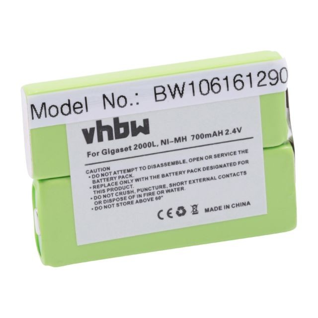 Vhbw - vhbw Batterie 700mAh (2.4V) pour téléphone sans fil compatible avec DeTeWe Eurix 250 Vhbw - Batterie téléphone