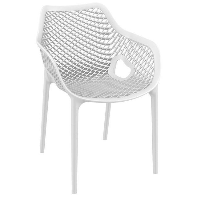 Alterego - Chaise de jardin / terrasse 'SISTER' blanche en matière plastique - Chaises Design