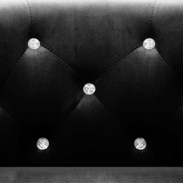 Vidaxl Fauteuil avec revêtement en velours 65 x 64 x 65 cm Noir - Fauteuils - Fauteuils club, fauteuils inclinables et chauffeuses lits | Noir | Noir