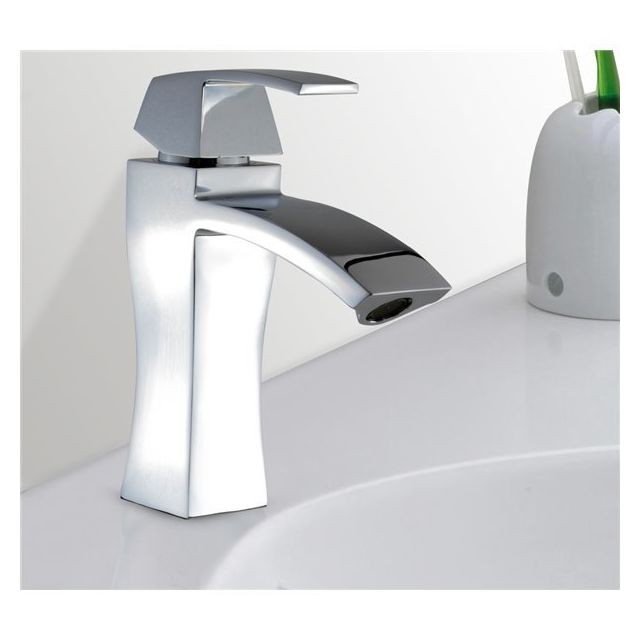 marque generique - Robinet mitigeur vasque lavabo a poser design cubique moderne - Robinet de lavabo
