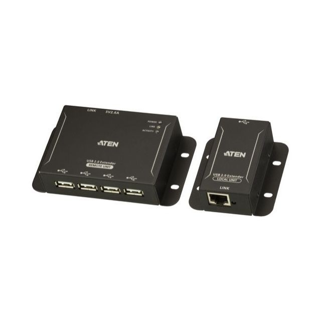 Aten - ABI DIFFUSION ATEN UCE3250 Extendeur USB 2,0 Cat,5 50m Hub metal 4 ports Aten  - Câble et Connectique Aten
