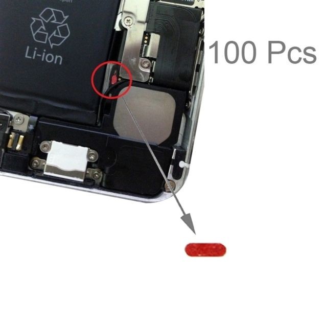 Wewoo - Pour l'autocollant imperméable de sensible à l'eau d'autocollant d'anneau de iPhone 6Card 100 PCS Wewoo  - Accessoire Smartphone