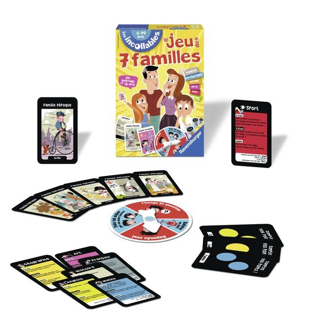 Jeux de cartes Ravensburger LES INCOLLABLES - Jeu des 7 familles - 26624
