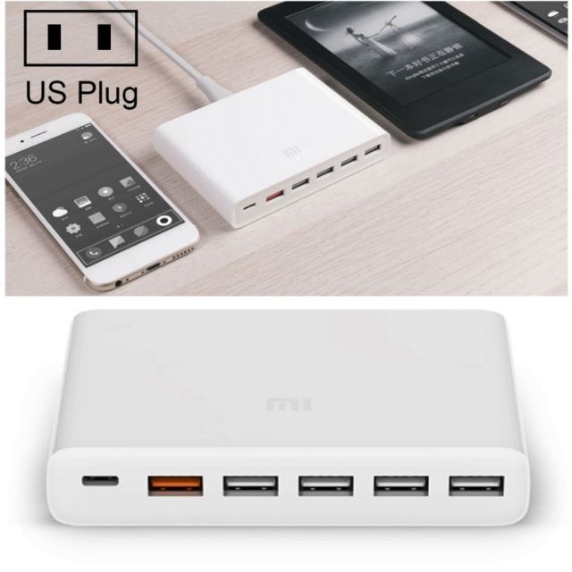 Wewoo - Chargeur pour iPhone 7 / 6S / 6S Plus / 6 Plus / 6 / 5S / 5, Samsung Galaxy S7 / S6 , Huawei et autres Smartphones Original Xiaomi Mi USB-C 60W total Smart Output 1 Type-C + 5 USB-A QC 3.0 Charge rapide, Wewoo  - Iphone s7